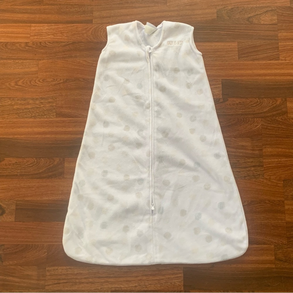 Halo Sleep Sack 6-12 Months 16-24 lbs Wearable Blanket White w Tan Circles - Picture 6 of 6